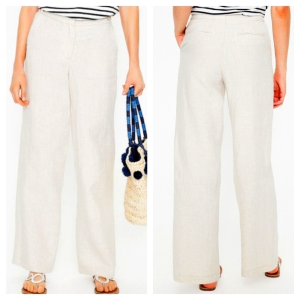 Boden Myra Wide leg linen pants size 4